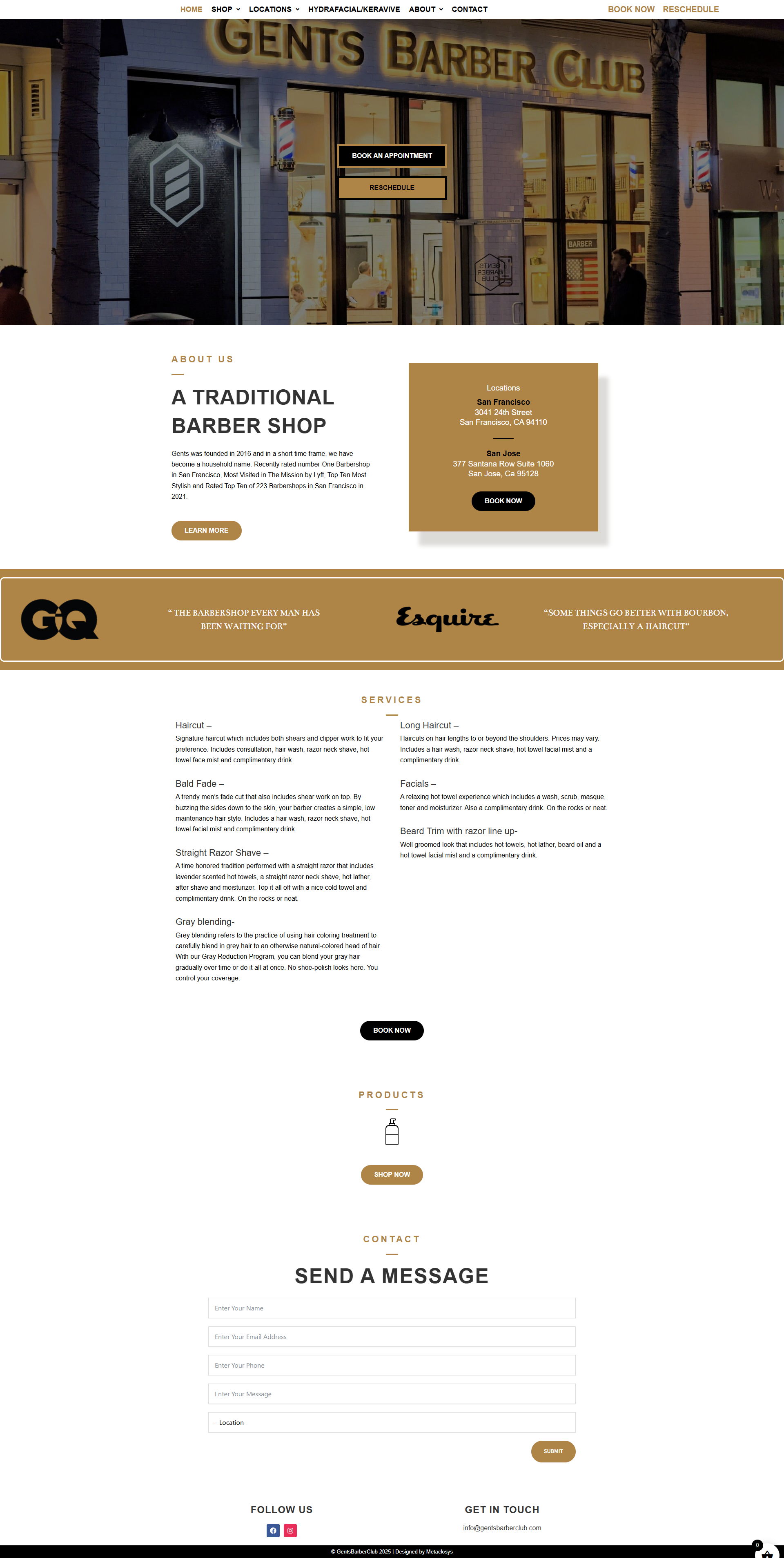 Gents Barber Club — Barbershop Website & Local SEO