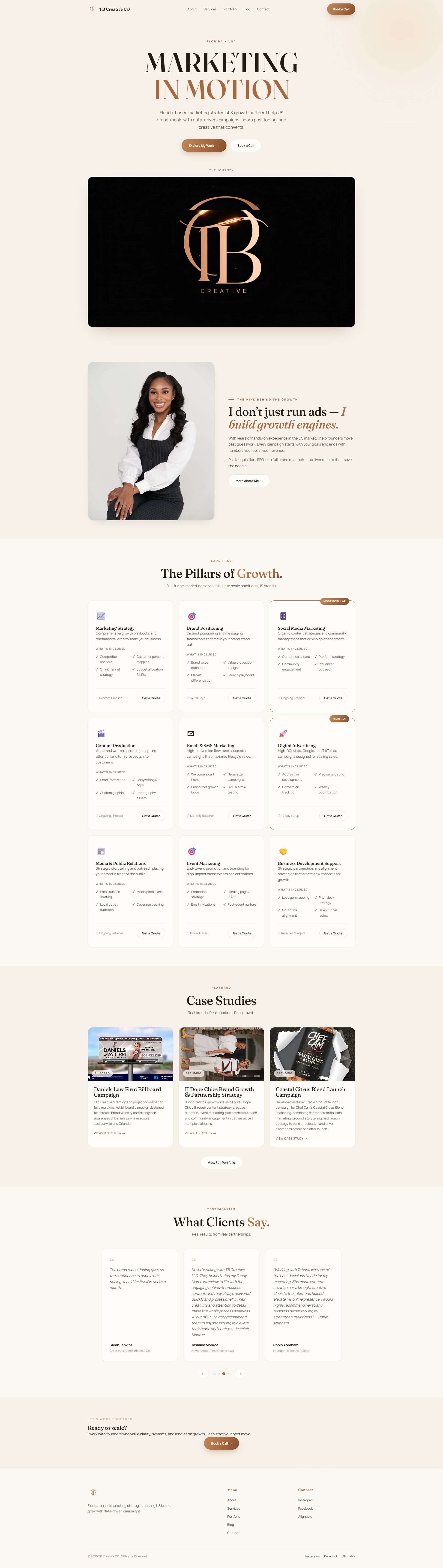 TB Creative CO — Marketing Agency Website & Lead Tracking System