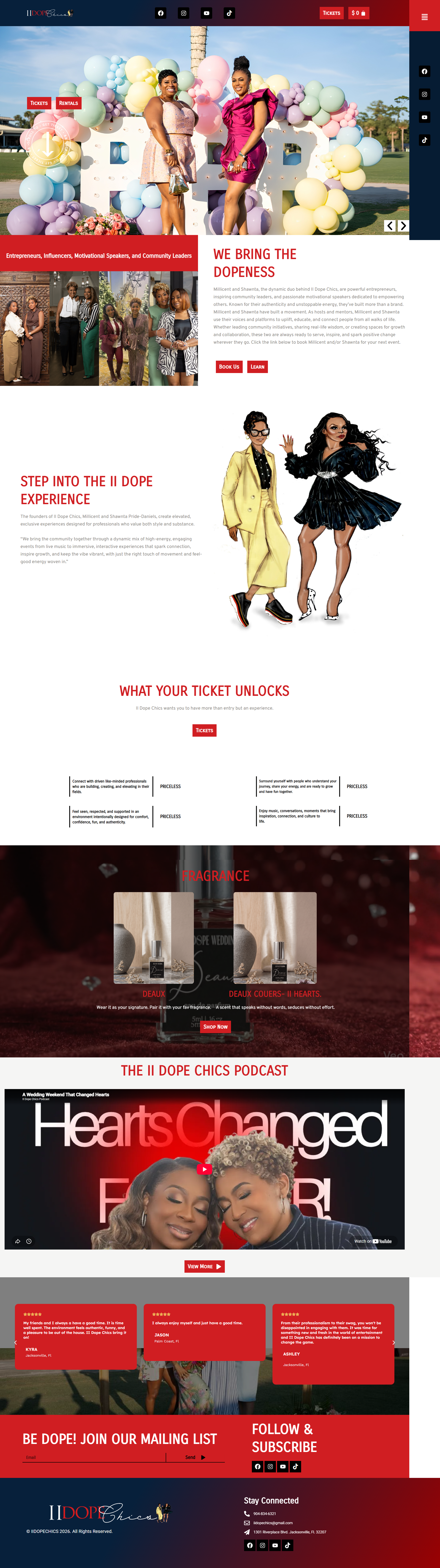 II Dope Chics — Multi-Revenue Brand Site & Custom Rental Engine
