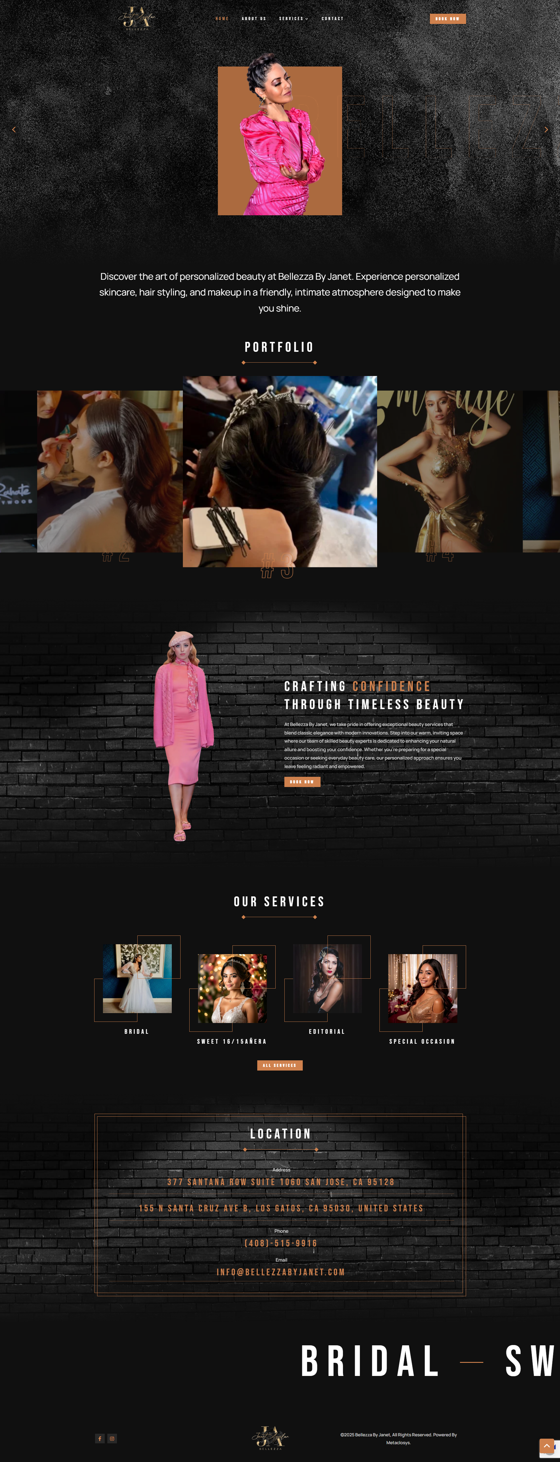 Bellezza By Janet — Bay Area Beauty Studio Website